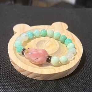 Pink and Green Australian Opal Beaded Bracelet